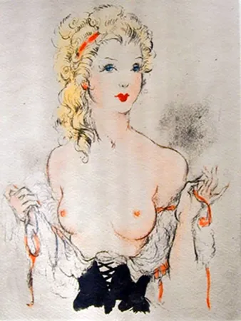 Geïllustreerd Boek Icart - Andréa de Nerciat : FÉLICIA OU MES FREDAINES. 20 eaux-fortes par Louis Icart (1947).
