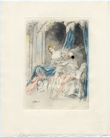 Geïllustreerd Boek Icart - Crébillon : LA NUIT ET LE MOMENT. 25 eaux-fortes de Louis Icart (1946).
