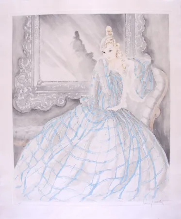 Ets Icart - Girl in Crinoline - Miroir de Venise