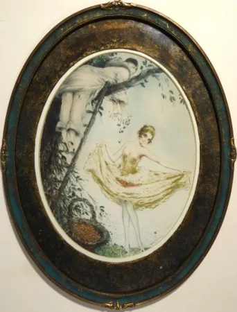 Aquatint Icart - Kirschenernte