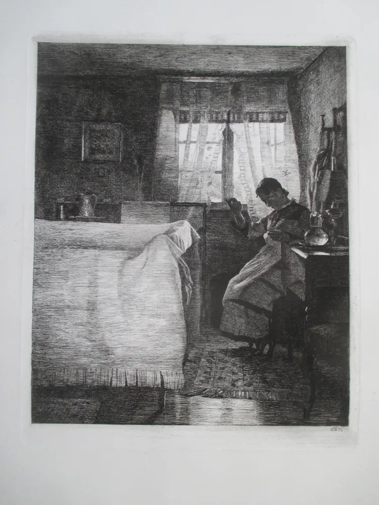 Gravure Ilsted - Bedchamber Interior