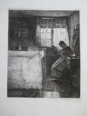 Gravure Ilsted - Bedchamber Interior