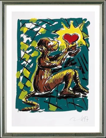 Zeefdruk Immendorff - Herzaffe