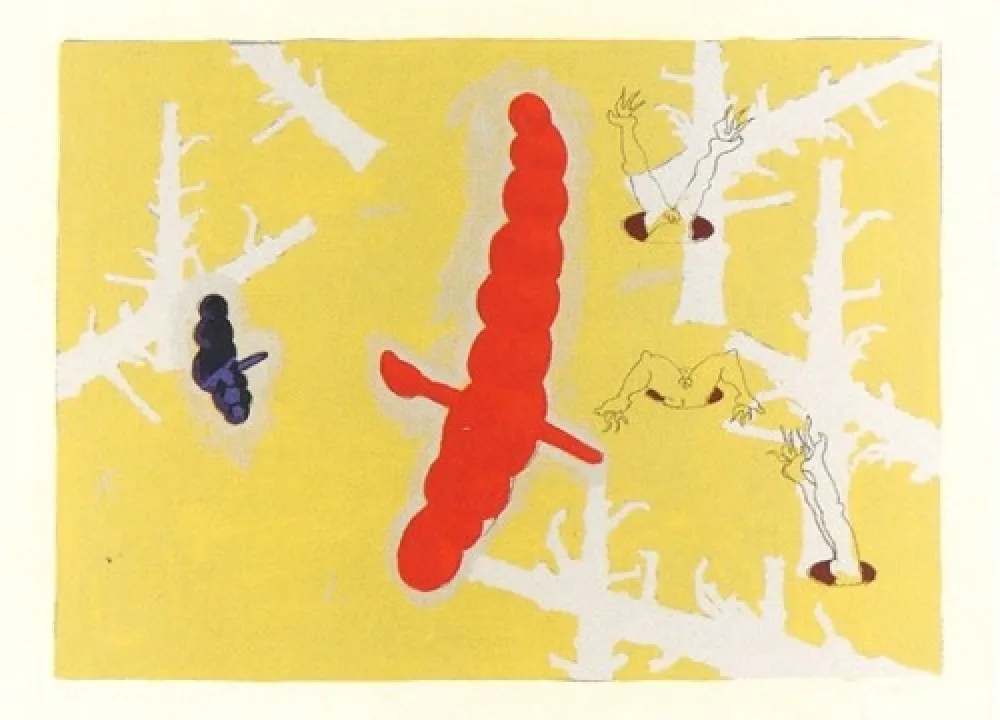 Zeefdruk Immendorff - Lästerzungen