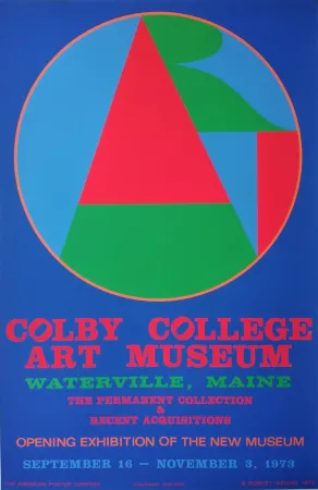 Zeefdruk Indiana - Colby College, Art Museum, Waterville, Maine. The permanent collection & recent acquistions. Opening exhibition of the new museum, September 16- November 3, 1973