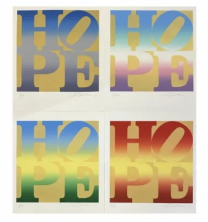 Zeefdruk Indiana - Four Seasons of Hope (Gold)