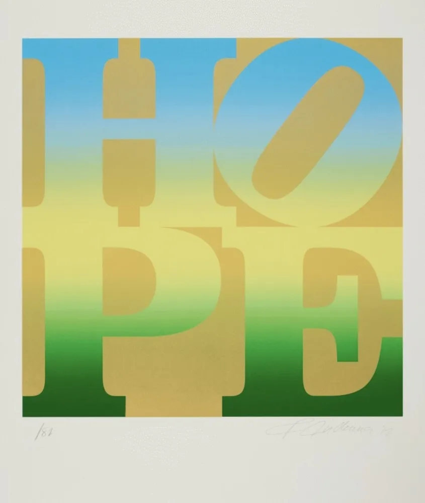 Zeefdruk Indiana - Four Seasons of Hope: Summer (Gold)