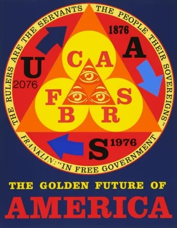 Zeefdruk Indiana - Golden Future Of America