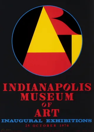 Zeefdruk Indiana - Indianapolis Museum of Art, Inaugural Exhibitions, 1970