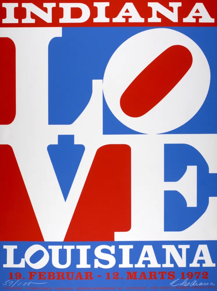 Zeefdruk Indiana - Love, Louisiana, 1972