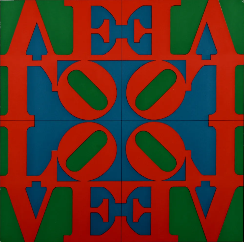 Zeefdruk Indiana - Love Wall, 1967 - Very scarce!