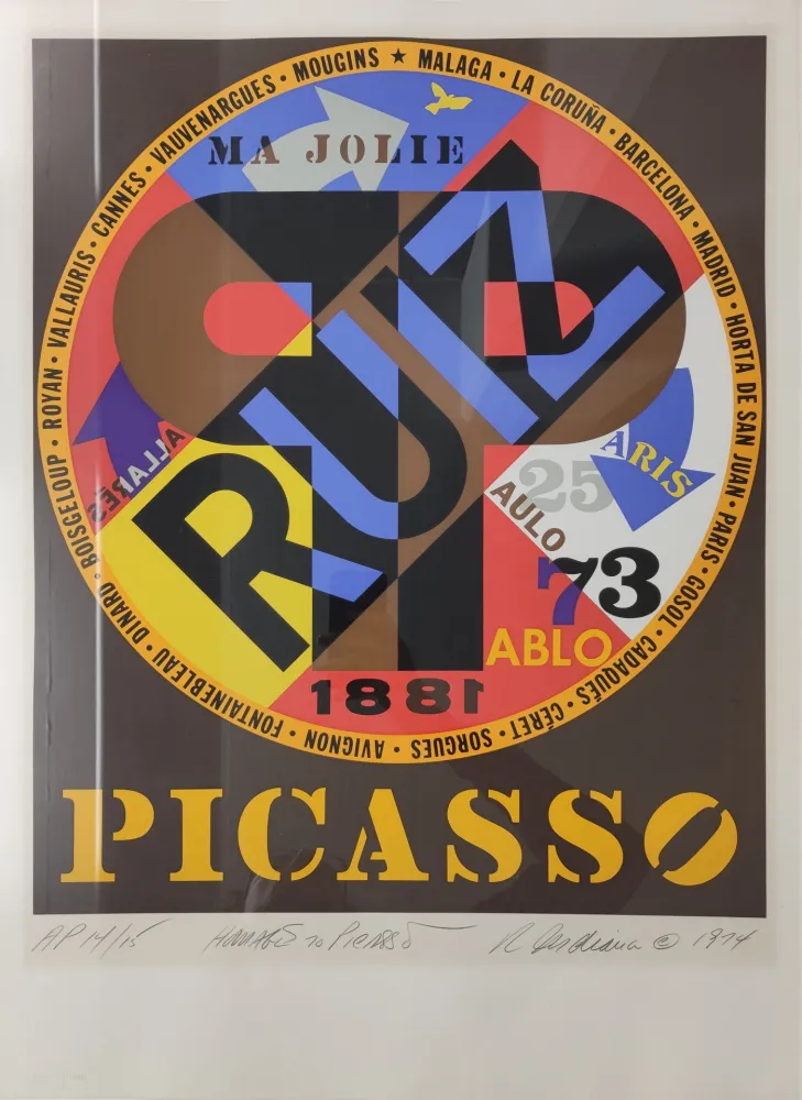 Zeefdruk Indiana - Picasso, 1974. 