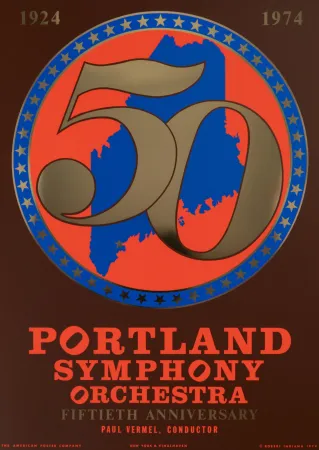 Zeefdruk Indiana - Portland Symphony Orchestra, 50th Anniversary, 1974