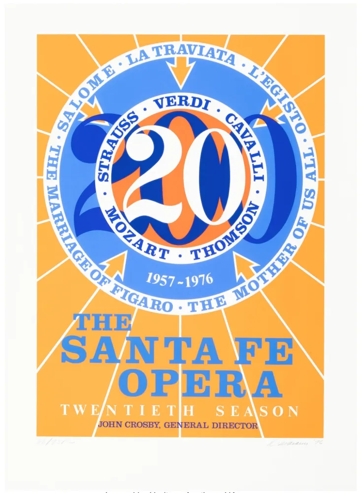 Zeefdruk Indiana - Santa Fe, 1976 - Hand-signed