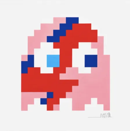 Zeefdruk Invader - Aladdin Sane (Pinky)