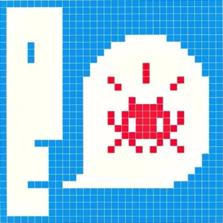 Zeefdruk Invader - Alert (Blue)