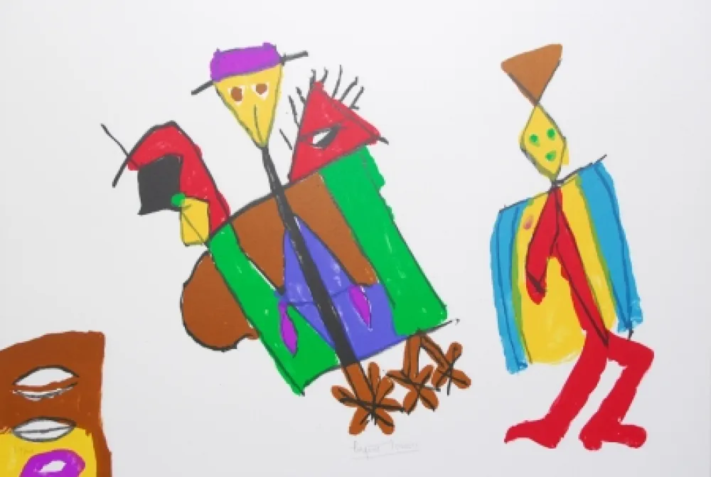 Lithografie Ionesco - A bord de la nef des fous