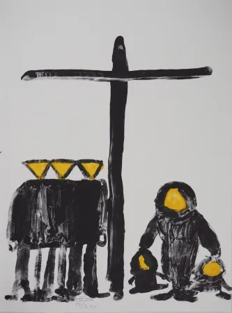 Lithografie Ionesco - La Croix