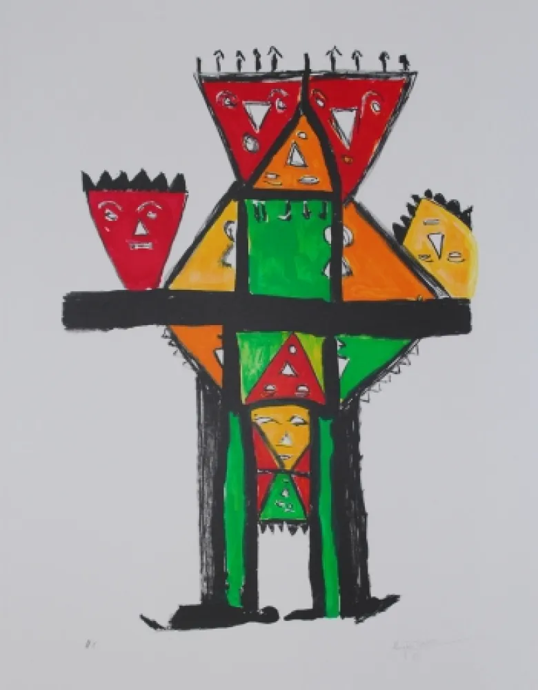 Lithografie Ionesco - La postérité royale