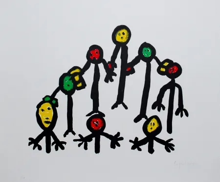 Lithografie Ionesco - Le cercle familial