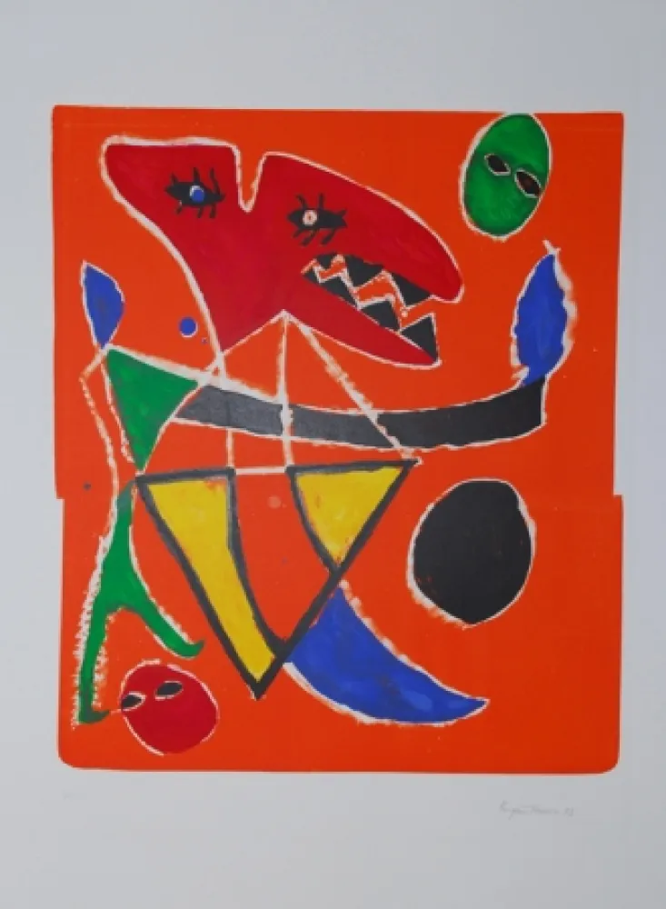 Lithografie Ionesco - Le mordant