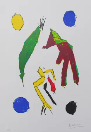 Lithografie Ionesco - Les esprits et leurs lunes