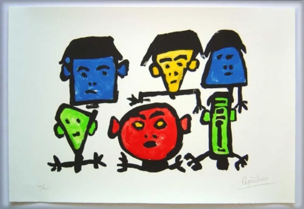 Lithografie Ionesco - Les spectateurs