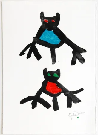 Lithografie Ionesco - New Year's Card 1987 / 1988