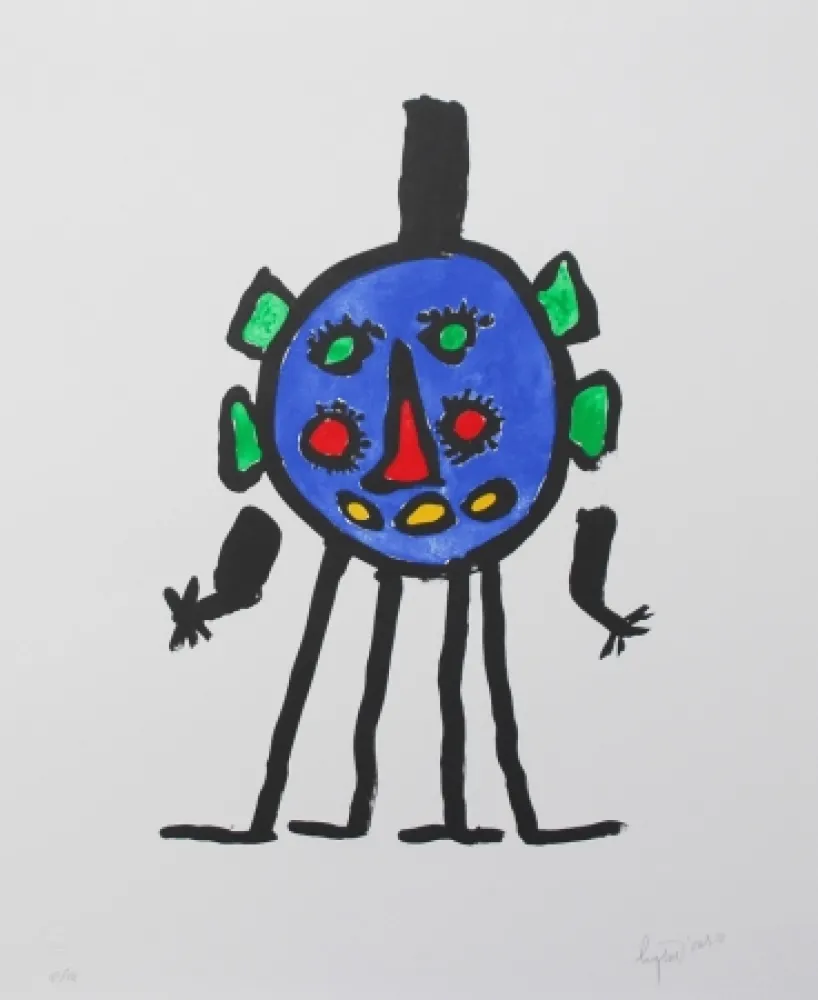 Lithografie Ionesco - Yeux nombreux, tête unique
