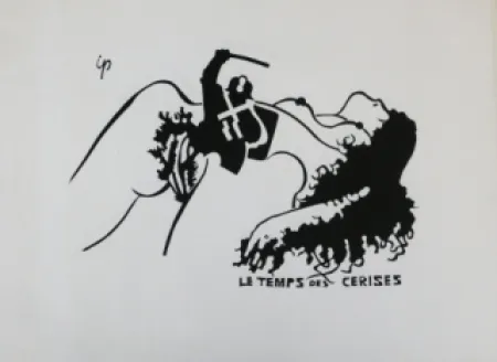 Lithografie Ipousteguy - Le temps des cerises -  mai 1968