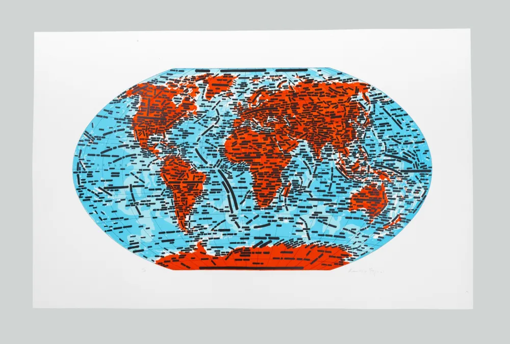 Zeefdruk Isgro - Planisfero