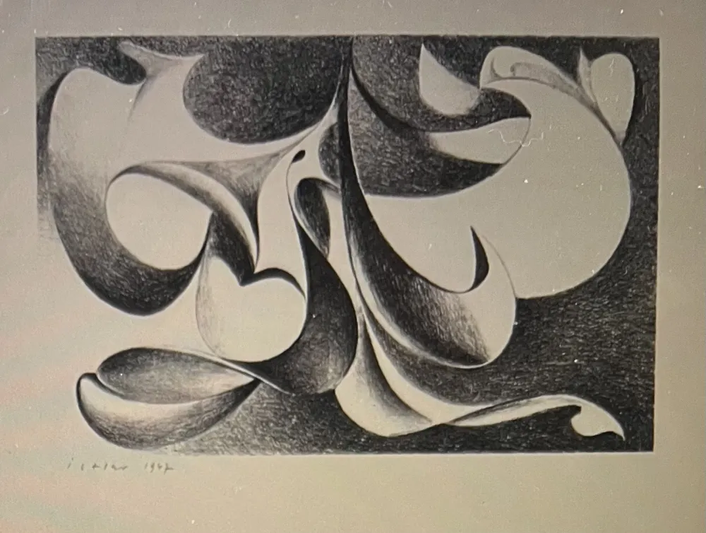 Lithografie Istrati - Composition abstraite Rare Lithographie de 1947