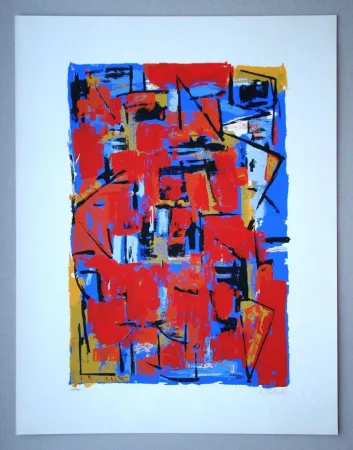 Zeefdruk Istrati - Composition non figuratif