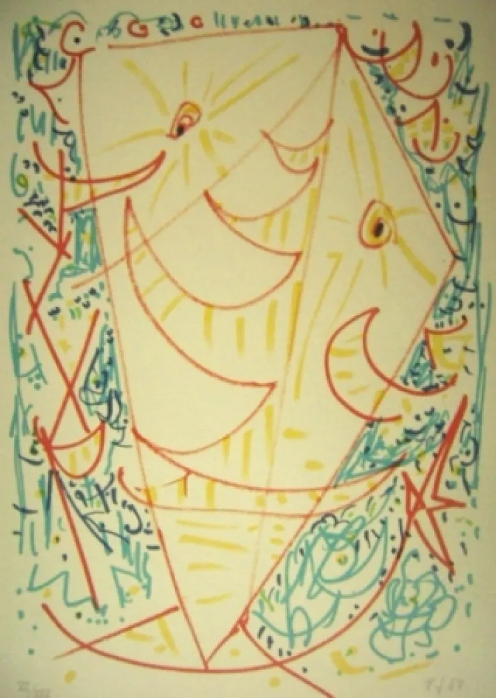 Lithografie Jacobsen - Maske