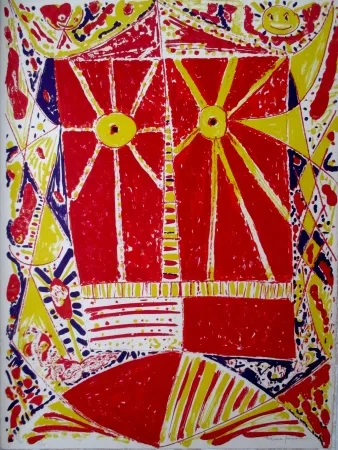 Lithografie Jacobsen - Red Mask