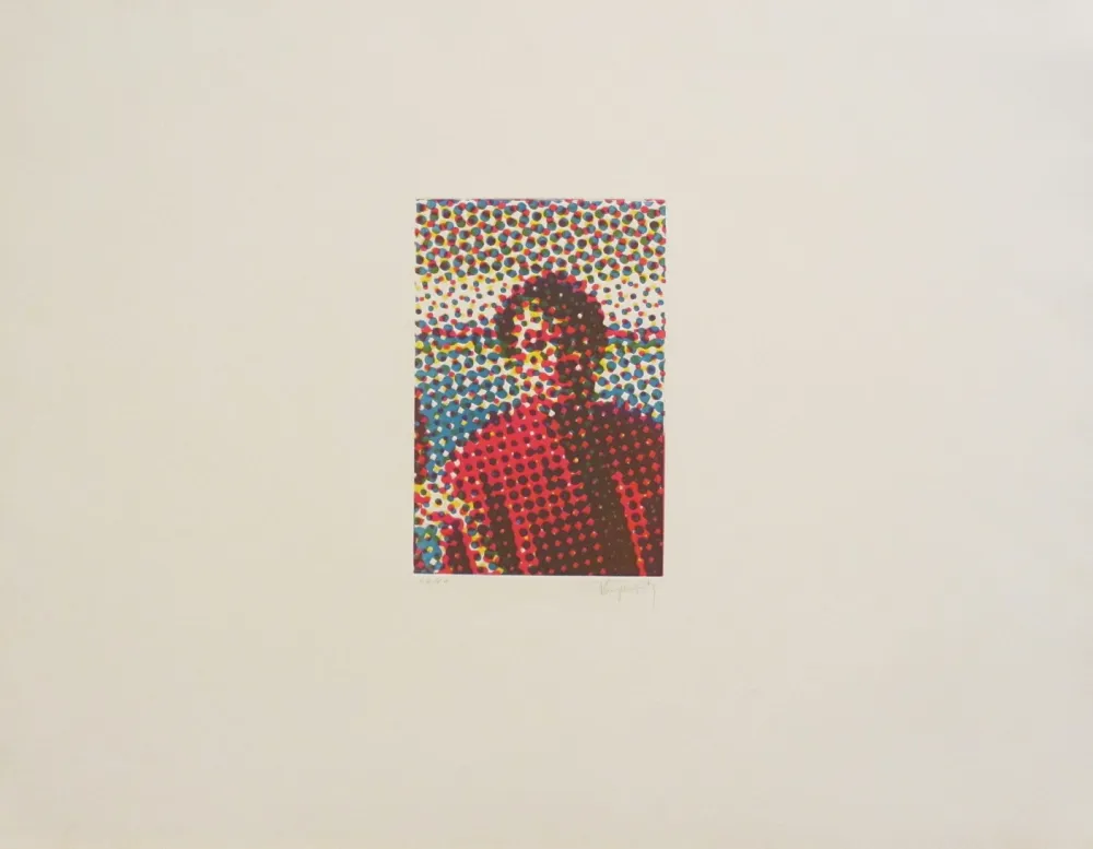 Ets En Aquatint Jacquet - Portrait de Mario Schifano