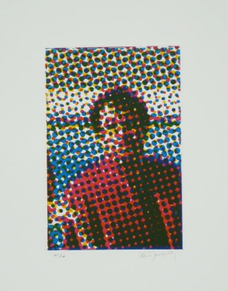 Ets En Aquatint Jacquet - Portrait de Mario Schifano