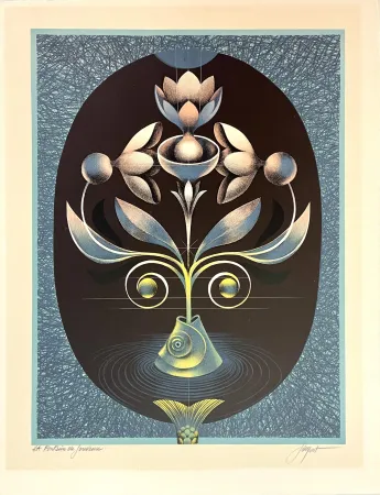 Lithografie Jacquot - Fontaine de Jouvence