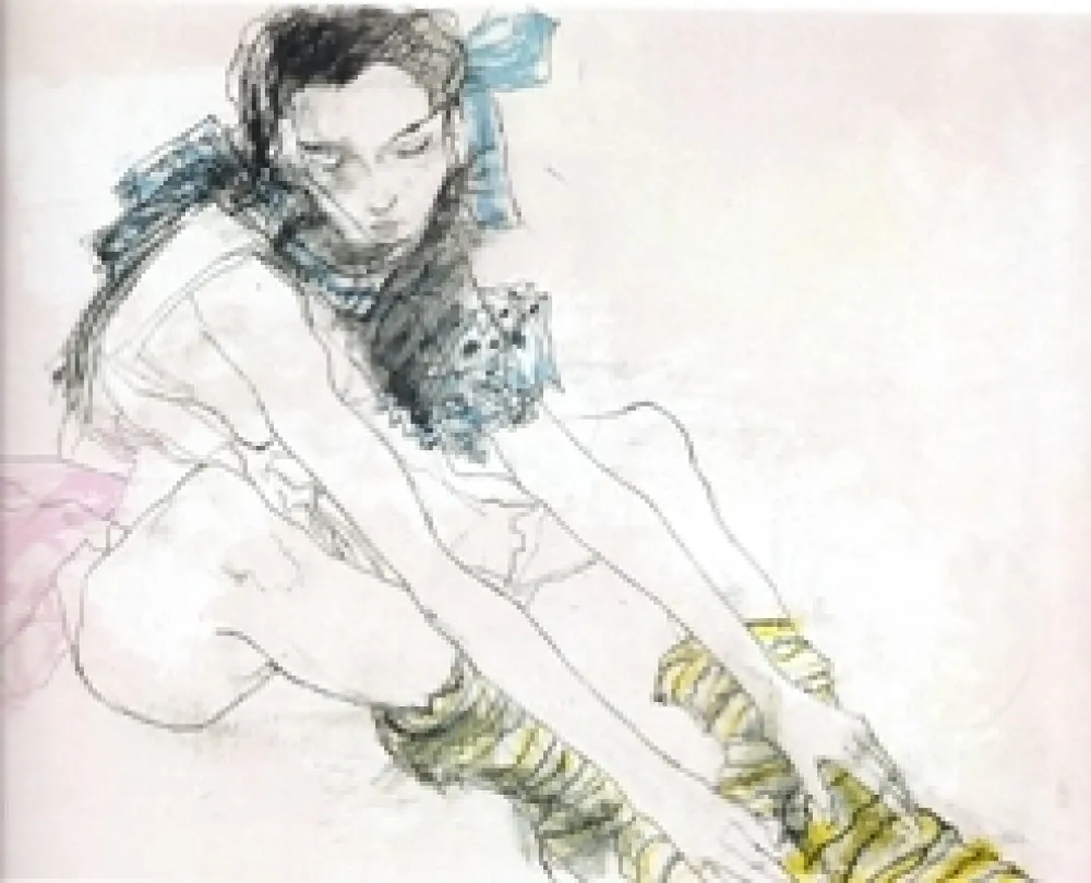 Lithografie Jansem - Le ruban bleu