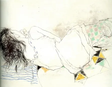 Lithografie Jansem - Stephanie au Collant Damier