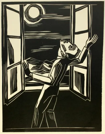 Houtsnede Jansen - Zwei Menschen-Bilder