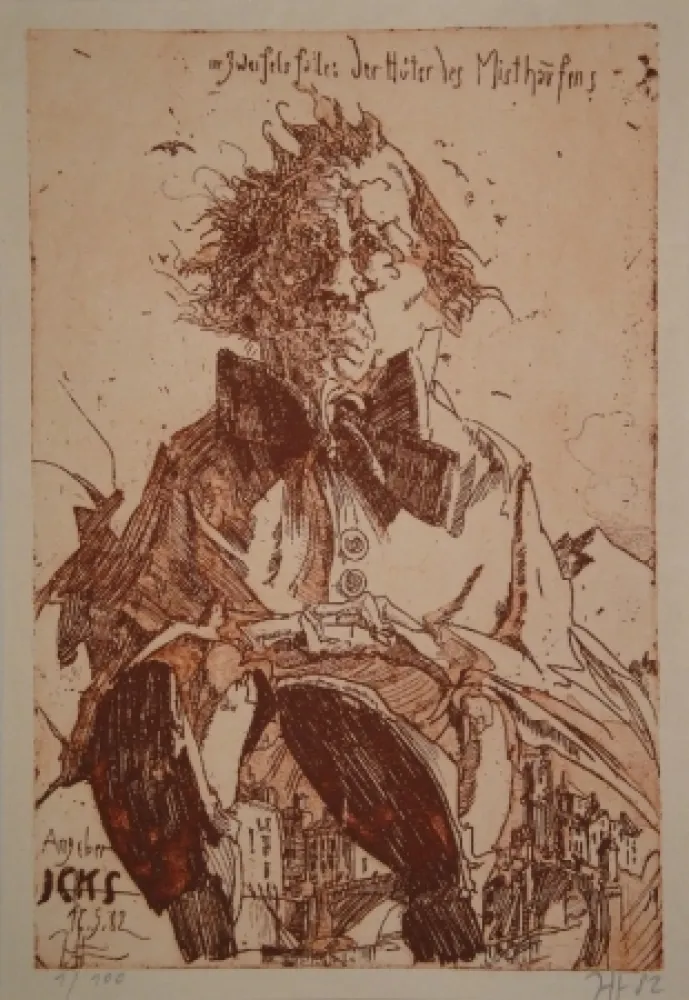 Geïllustreerd Boek Janssen - Angeber Icks. 1ne Quijoterie (Eine Quijoterie). 