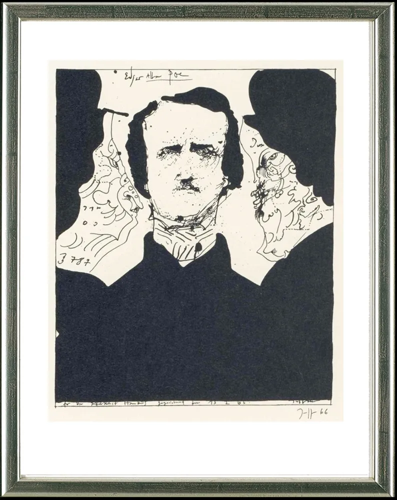 Lithografie Janssen - Edgar Allen Poe, 13.2.1966