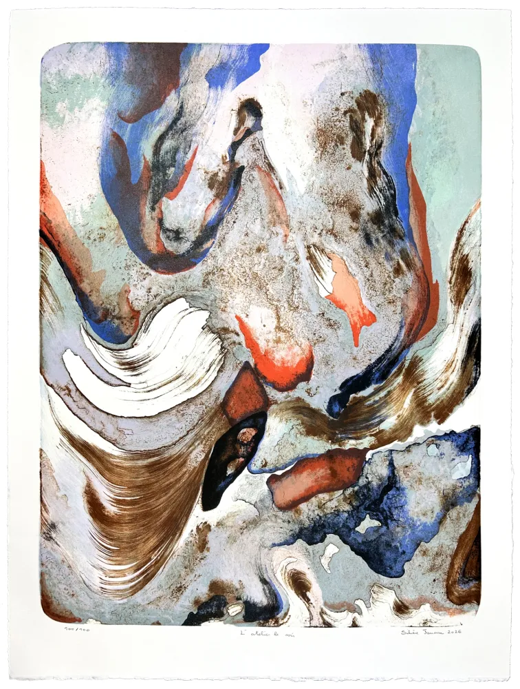 Lithografie Jarrosson - L'atelier le soir 