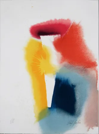 Lithografie Jenkins - Abstract Composition, c. 1980 - Hand-signed! 