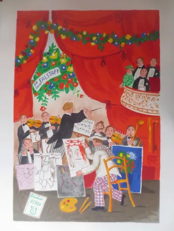 Lithografie Jirlow - FALSTAFF