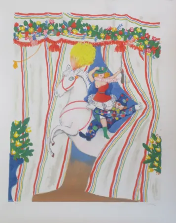 Lithografie Jirlow - L'écuyére