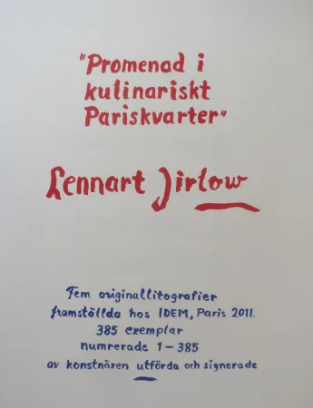Lithografie Jirlow - Promenade culinaire a PARIS
