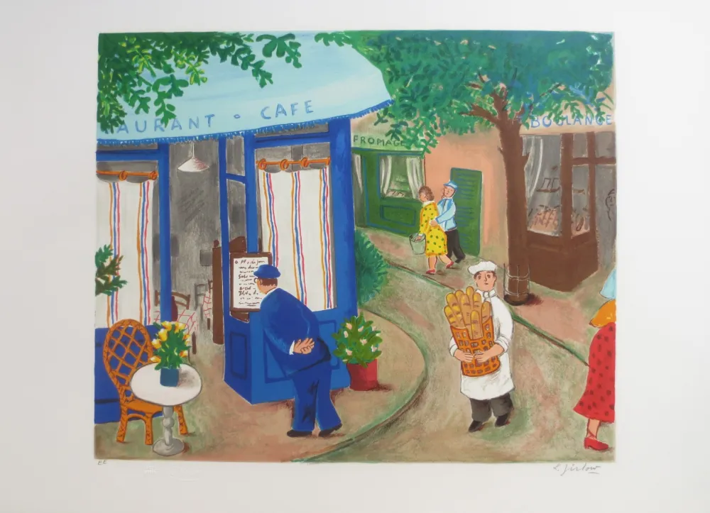 Lithografie Jirlow - Promenade culinaire a PARIS