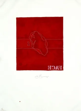 Lithografie Johns - Face